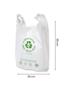▷ Bolsa de Plástico Tipo Camiseta 35 x 50 cm. 2