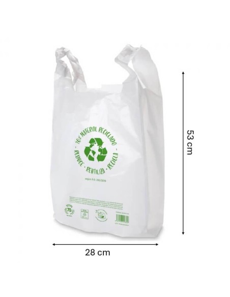 ▷ Sacos de Plástico Com Asas 42x53 cm - Envio 24h