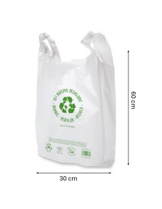 ▷ Bolsa de Plástico con Asas 50x60 cm Reciclada. Económicas - Envío 24h. 2