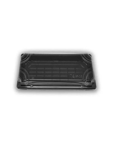 Tabuleiro Sushi Preto com tampa 160X91X20 mm. Envio 24h |