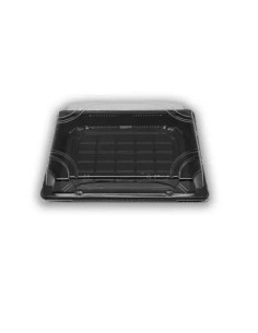 Tabuleiro de Sushi Preto com tampa 165X115X20 mm. Envio 24h |