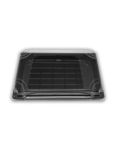 Tabuleiro Sushi Preto com tampa 255X185X20 mm. Envio em 24h |