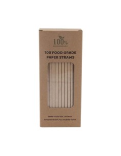 ▷ Palhinha de papel embalada castanha 20 cm. X 8 mm - Envio 24-48H✅✅