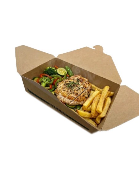 ▷ Caixa de Papel para Comida 1.400 ml - Envases del Mediterráneo.
