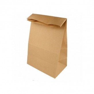 BOLSA DE PAPEL SIN ASAS AMERICANA 26X14X40 cm. (250 Uds.)