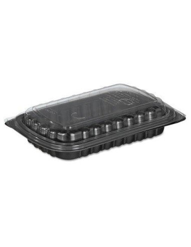 ▷ Tabuleiro para Meia Costeleta Preto Descartável - Envio 24h.