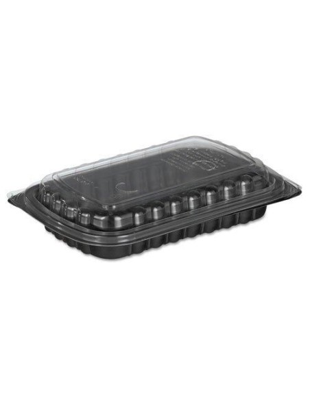 ▷ Tabuleiro para Meia Costeleta Preto Descartável - Envio 24h.