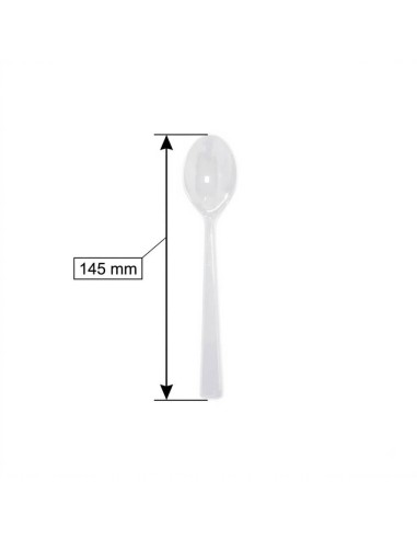 ▶️ Colherzinha transparente reciclável (50 Uds.) - Louça descartável