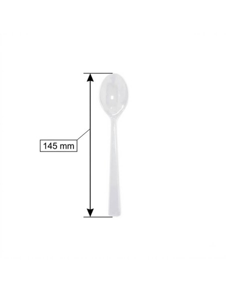 ▶️ Colherzinha transparente reciclável (50 Uds.) - Louça descartável