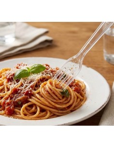 ▶️ Garfo transparente reciclável (50 Unid.) - Talheres descartáveis 2