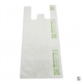 BOLSA CAMISETA 100% BIODEGRADABLE 30X40CM (1.000 Uds.)