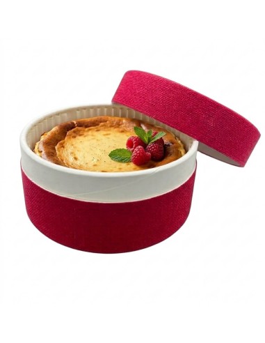 MOLDE PREMIUM HORNEABLE ROJO + TAPA Y CÁPSULA Ø130x70 mm (5 Uds.)