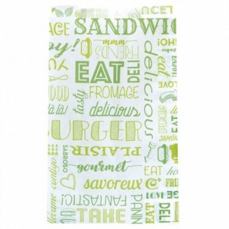 BOLSAS DE PAPEL PARA HAMBURGUESAS 22X14+7 cm. (500 Uds.)