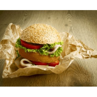 HELLOGIRL 200 Papel Kraft Papel para envolver hamburguesas Papel a prueba de aceite Bandeja de laminación Papel para envolver alimentos 