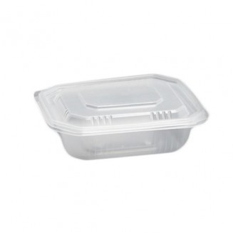 EMBALAGEM DE PLÁSTICO 750 ml PARA MICRO-ONDAS + TAMPA (50 Unid.)