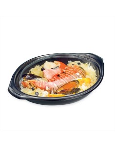 Embalagem para Comida de Plástico Redonda Preta 500 cc - Envio em 24h. 2