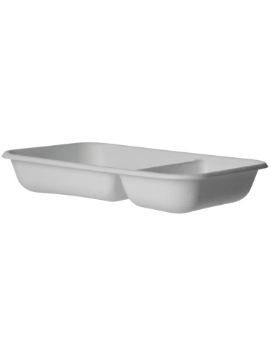 ▷ Tabuleiro de Cana-de-Açúcar com Dois Compartimentos - Envio em 24h.