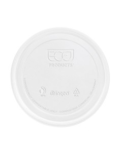 ▷ Tampa para Embalagem Redonda Biodegradável PLA 145ml/5 OZ - Envio 24h.✅✅