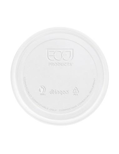 ▷ Tampa para Embalagem Redonda Biodegradável PLA 145ml/5 OZ - Envio 24h.✅✅