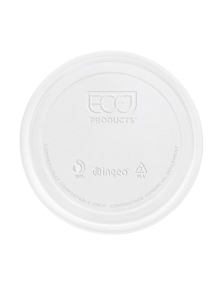 ▷ Tampa para Embalagem Redonda Biodegradável PLA 145ml/5 OZ - Envio 24h.✅✅