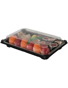 ▷ Tabuleiro Para Sushi Biodegradável + Tampa - Envio Gratuito 24h.
