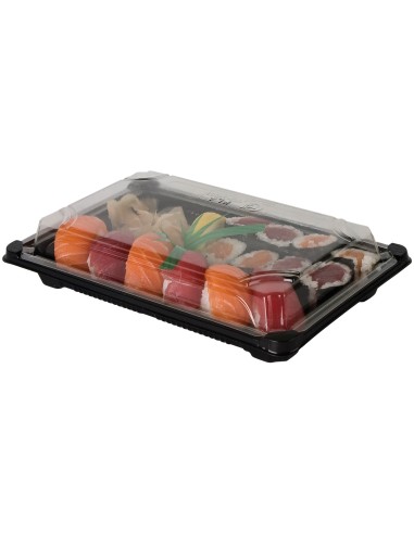 ▷ Tabuleiro Para Sushi Biodegradável + Tampa - Envio Gratuito 24h.
