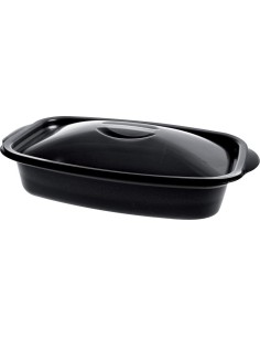 ▷ Bandeja Desechable Negra 500 cc mas Tapa Transparente - Envío 24 h. 2