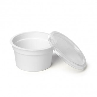PACK TARRINA 70 cc BLANCA + TAPA (100 Uds.)