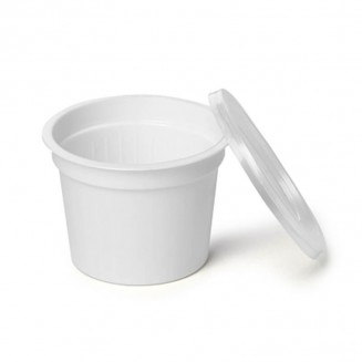 PACK TARRINA BLANCA 100 cc + TAPA (100 Uds.)