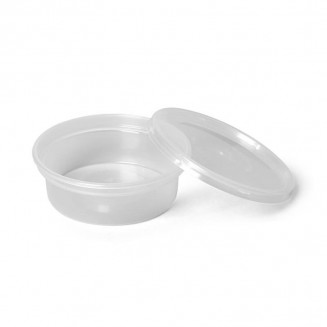 PACK DE TAÇA REDONDA 250 cc + TAMPA (50 Unid.)