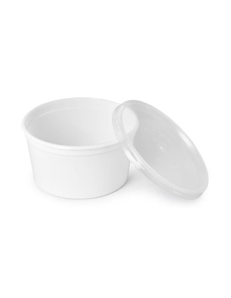 ▷ Embalagem Branca com Fecho Hermético 500 ml mais Tampa - Envio em 24h.
