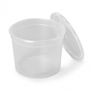 PACK DE TAÇA REDONDA 750 cc + TAMPA (50 Und.)