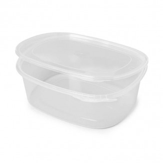 250 cc TARRINA DE PLÁSTICO MICROONDABLE OVALADA (50 Uds.)