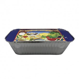 PACK ENVASE DE ALUMINIO 250X130X70 + TAPA CARTÓN (100 Uds.)
