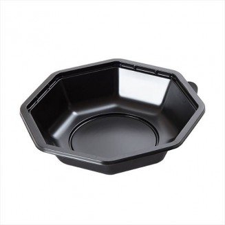 ENSALADERA NEGRA 500 cc OCTOGONAL (50 Uds.)