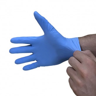 GUANTES DE NITRILO AZULES TALLA XL (100 Uds.)