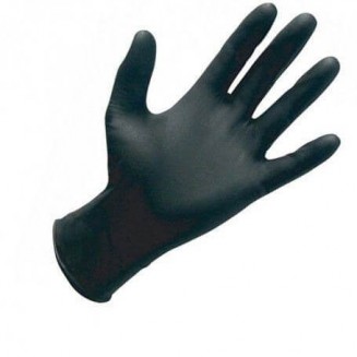 Guantes nitrilo negro sin polvo 100 ud talla S