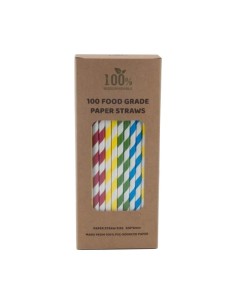 ▷ Palhinhas de Papel Biodegradável Coloridas - Envio Grátis 24h.