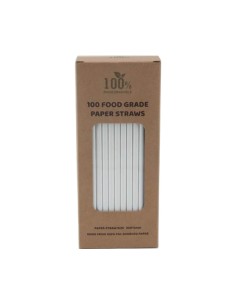 ▷ Palhinha de Papel Branca Biodegradável - Envio Gratuito 24h.