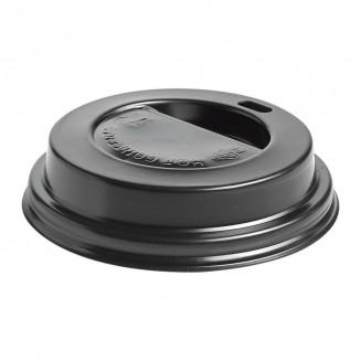 TAMPA COPO CAFÉ PRETA FURO 6oz/192 cc (100 Unid.)