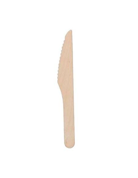▷ Faca de Madeira Descartável - Envio 24h. - Envases del Mediterráneo
