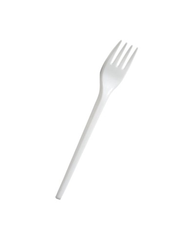 ▷ Garfo Biodegradável Branco CPLA - Envio em 24h.