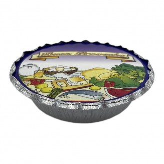 PACK RECIPIENTE ALUMÍNIO 775 cc + TAMPA 18 cm. BOM APETITE (100 Unid.)