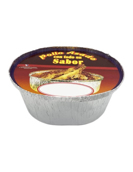 ▷ Embalagem para Frango Assado Oval com Tampa - Melhor Preço - Envio em 24h.