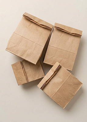 Bolsas de papel sin asas