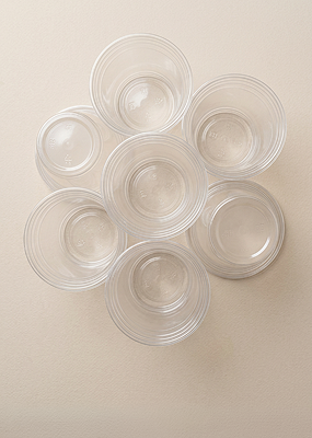 Vasos de plástico transparente
