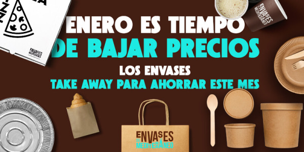 Enero es tiempo de bajar los precios. Los envases de comida para llevar baratos para ahorrar en enero